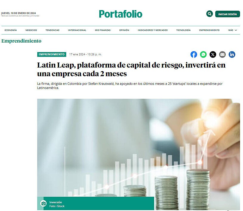 Latin Leap, plataforma de capital de riesgo, invertir en una empresa cada 2 meses